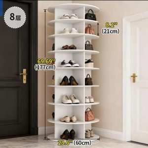 8 tiers rotating shoe rack